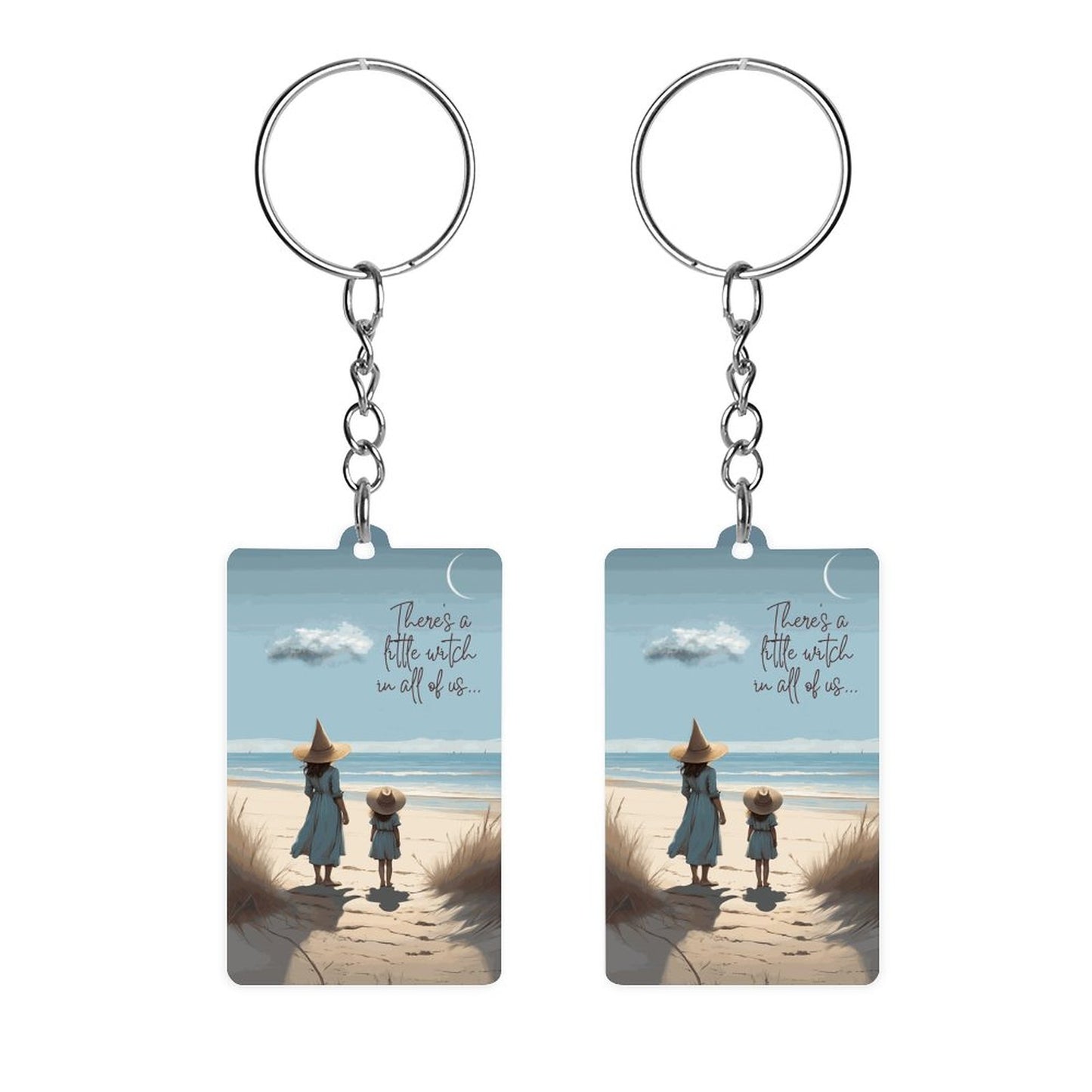 Beach Witch Acrylic Keychain, Witchy gifts, practical magic