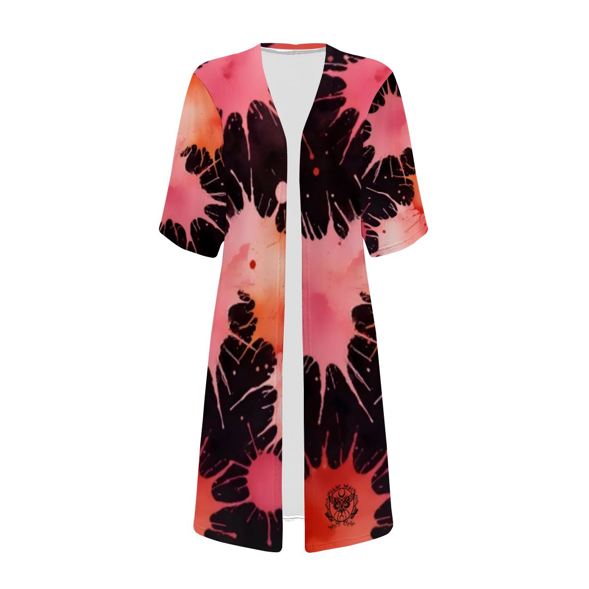 Berry Splash Tie-Dye Cape: Bohemian Festival Cover-Up