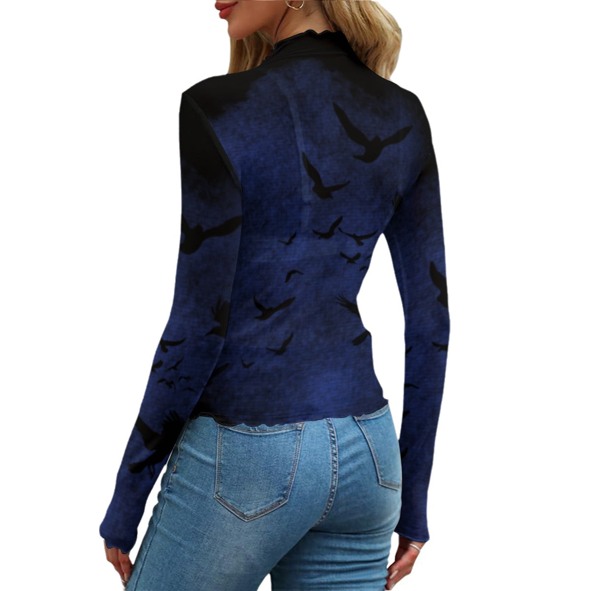 Blue Murder of Crows Mesh T-shirt, Corporate Goth Clothing