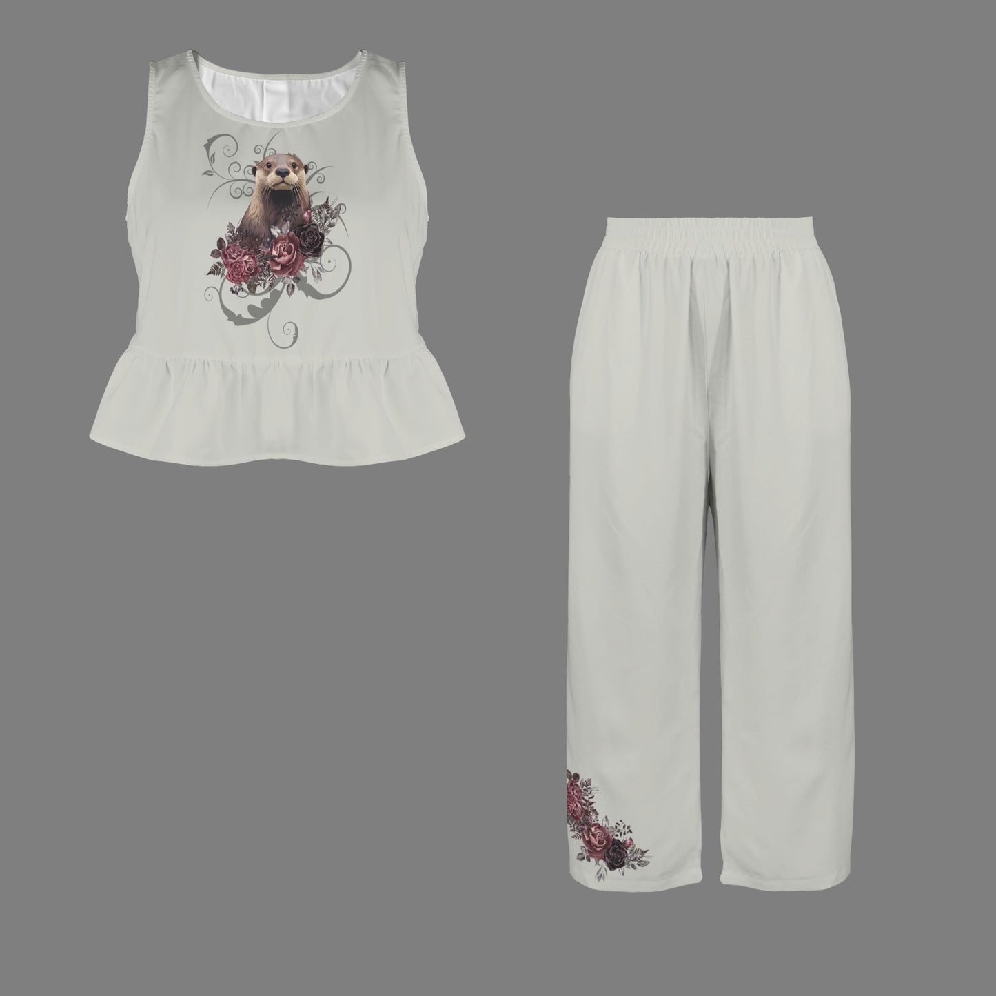 The Witchy Gypsy Otter Roses Two Piece Set