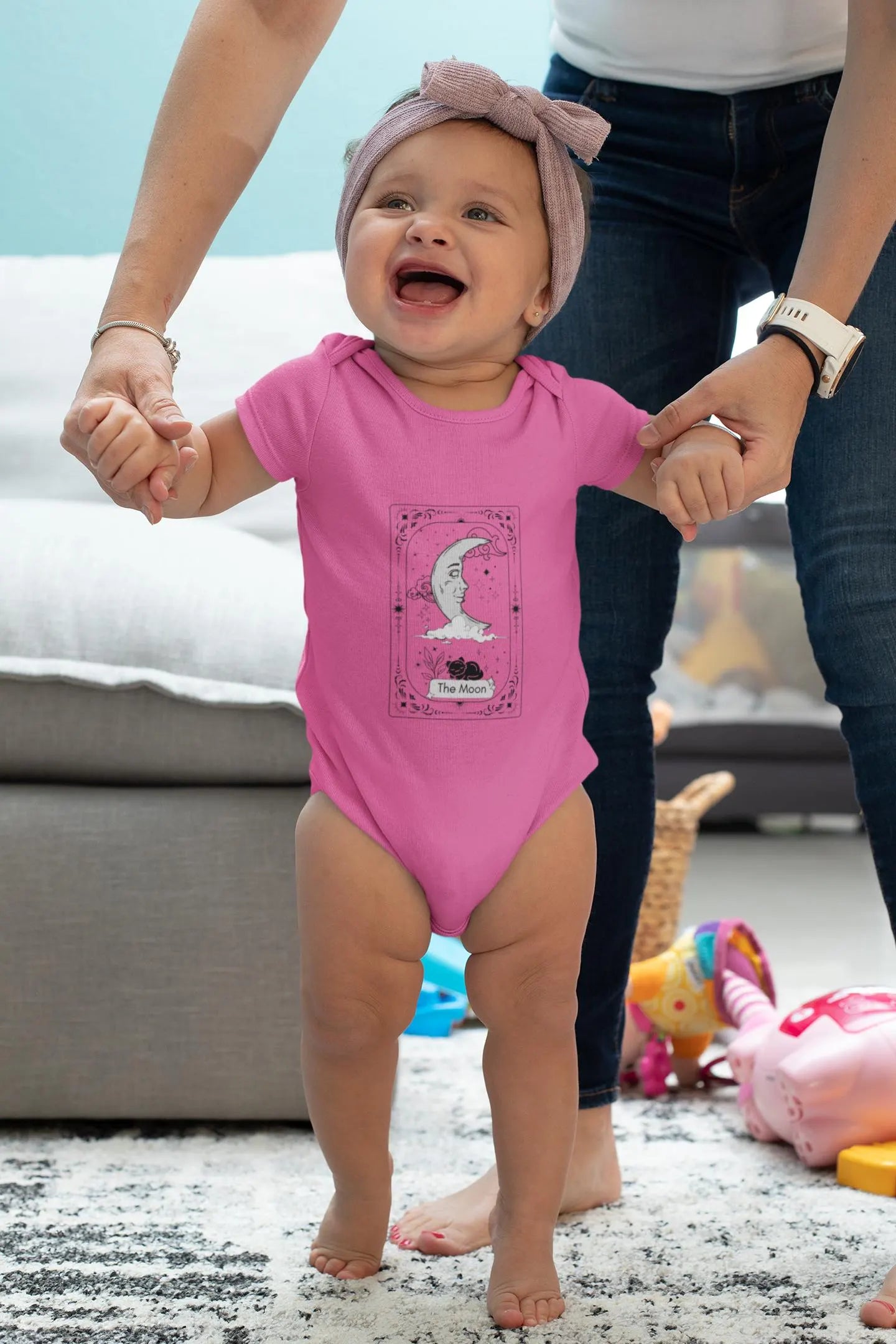 Celestial Tarot Baby Bodysuit: Witchy Infant Romper