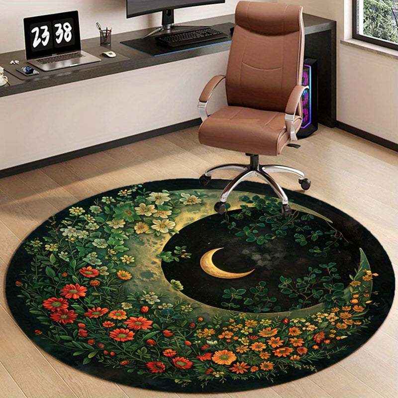 The Witchy Gypsy Floral Moon Rug