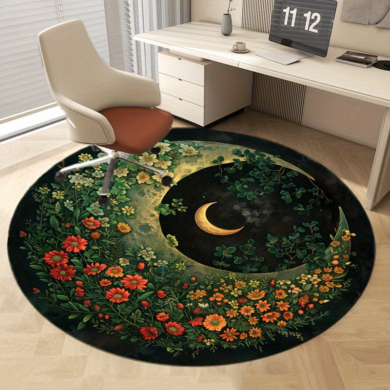 The Witchy Gypsy Floral Moon Rug