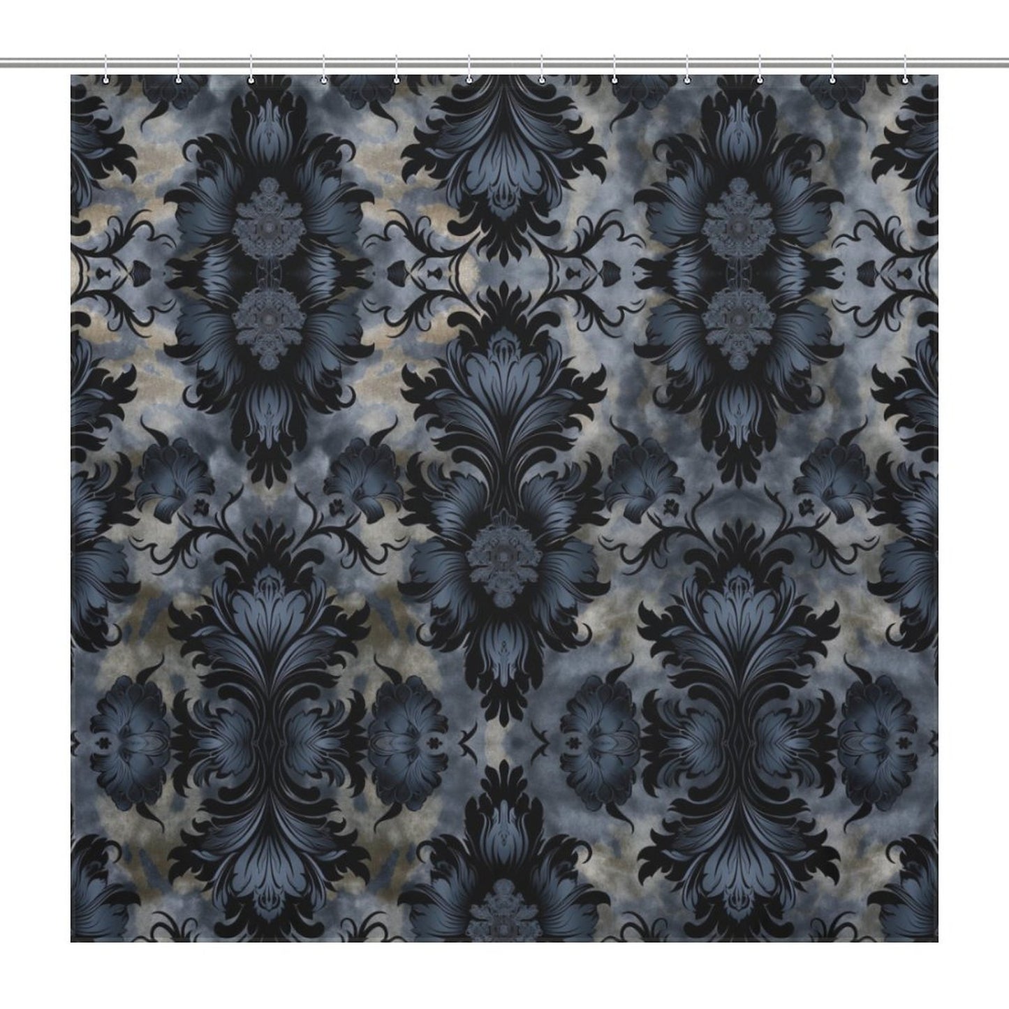 Dark Academia Shower Curtain, Rich, deep, moody tones in floral