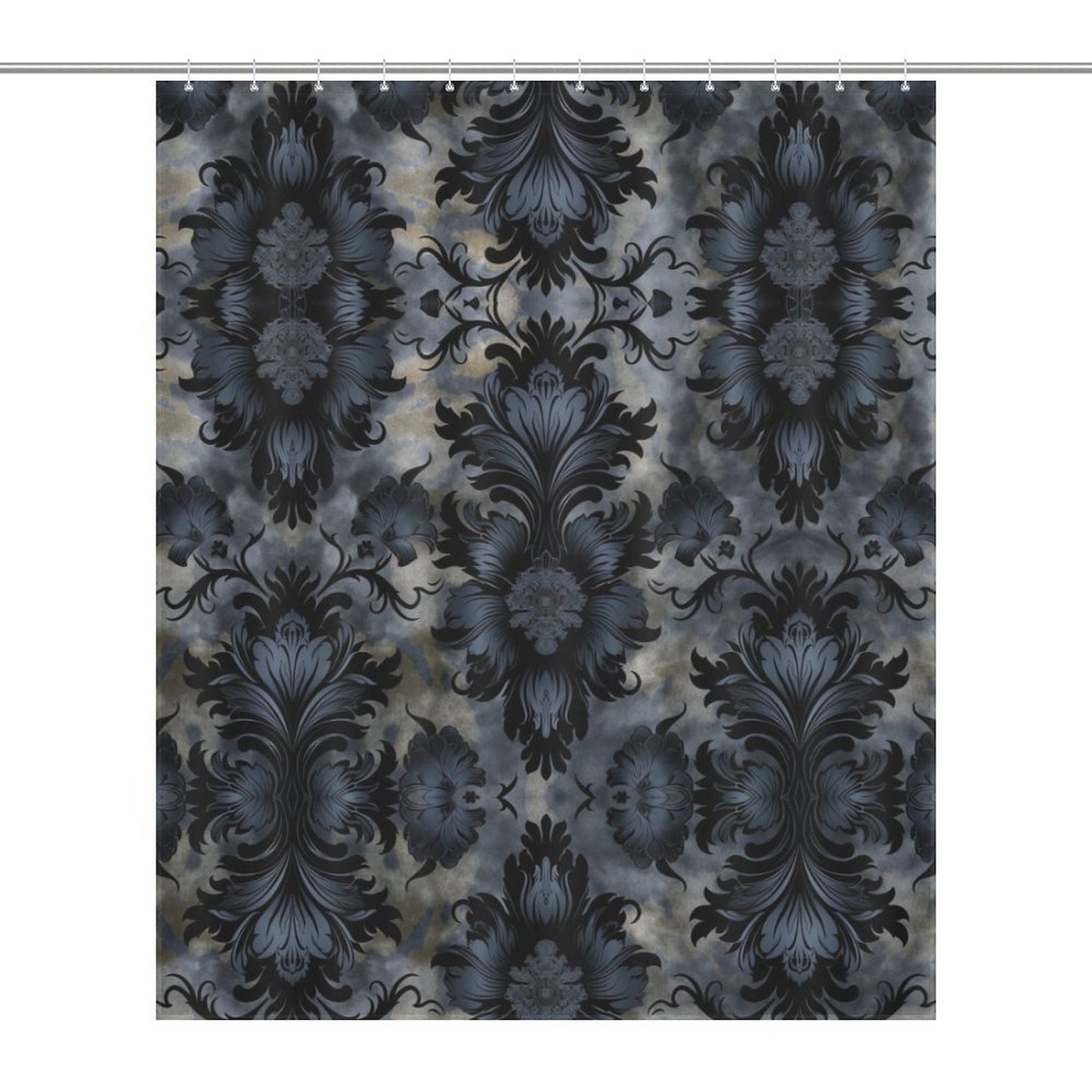 Dark Academia Shower Curtain, Rich, deep, moody tones in floral