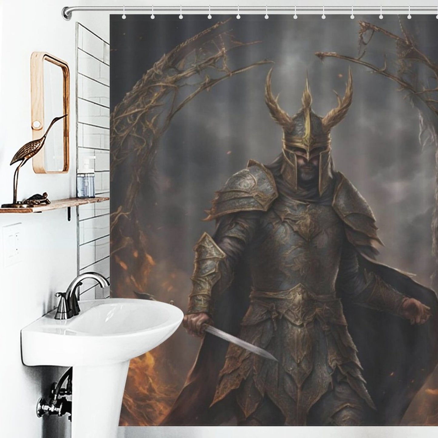 Dark Knight Shower Curtain-Sephiroth, Gamer merch, Age of sigmar