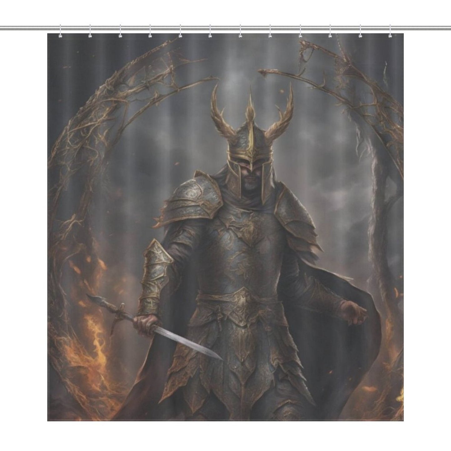 Dark Knight Shower Curtain-Sephiroth, Gamer merch, Age of sigmar