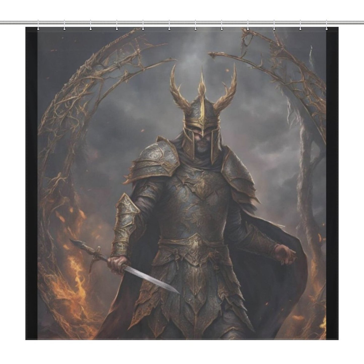 Dark Knight Shower Curtain-Sephiroth, Gamer merch, Age of sigmar