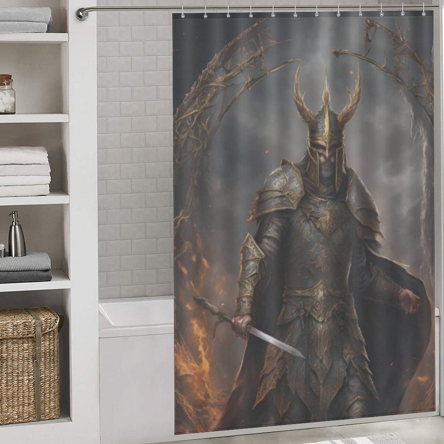 Dark Knight Shower Curtain-Sephiroth, Gamer merch, Age of sigmar
