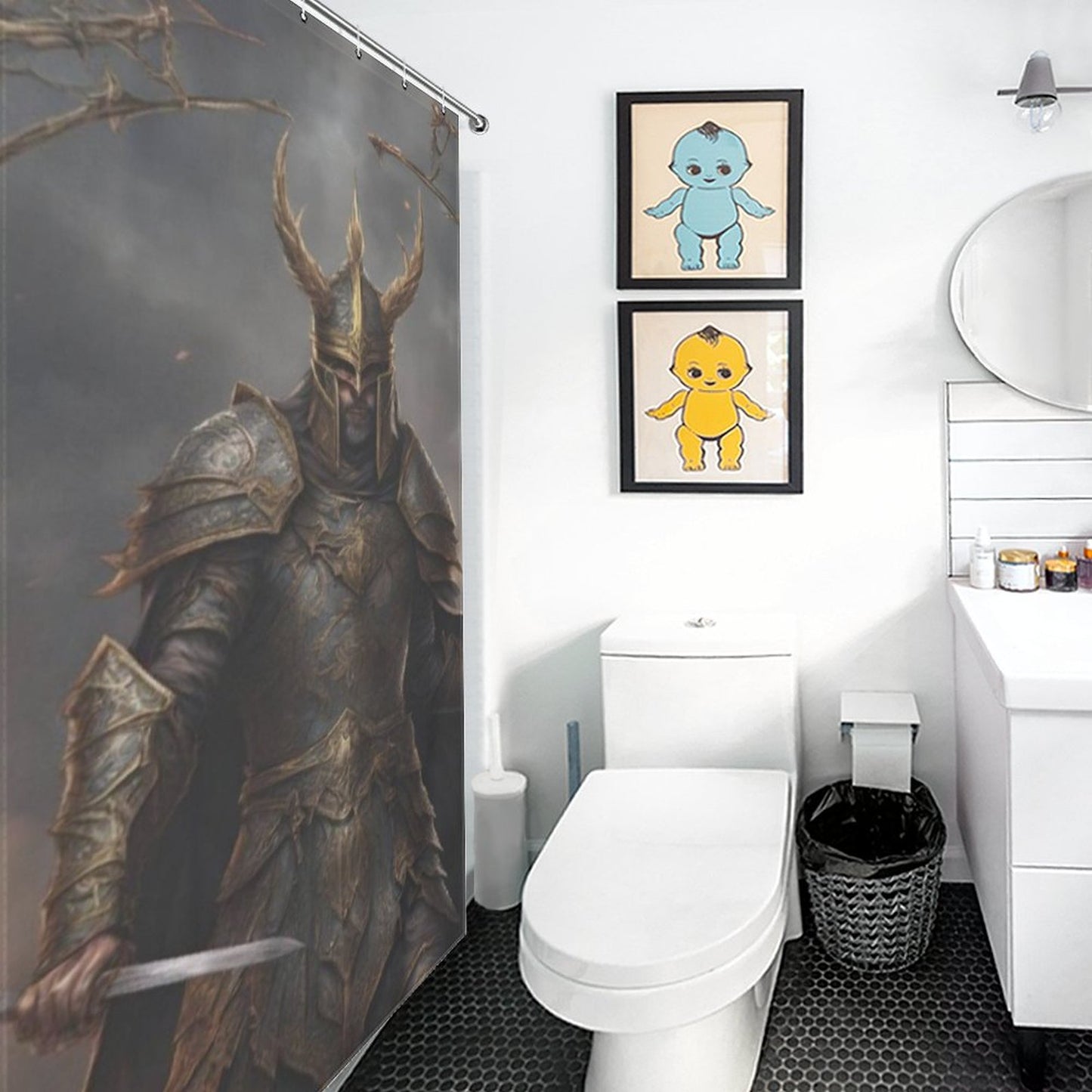 Dark Knight Shower Curtain-Sephiroth, Gamer merch, Age of sigmar
