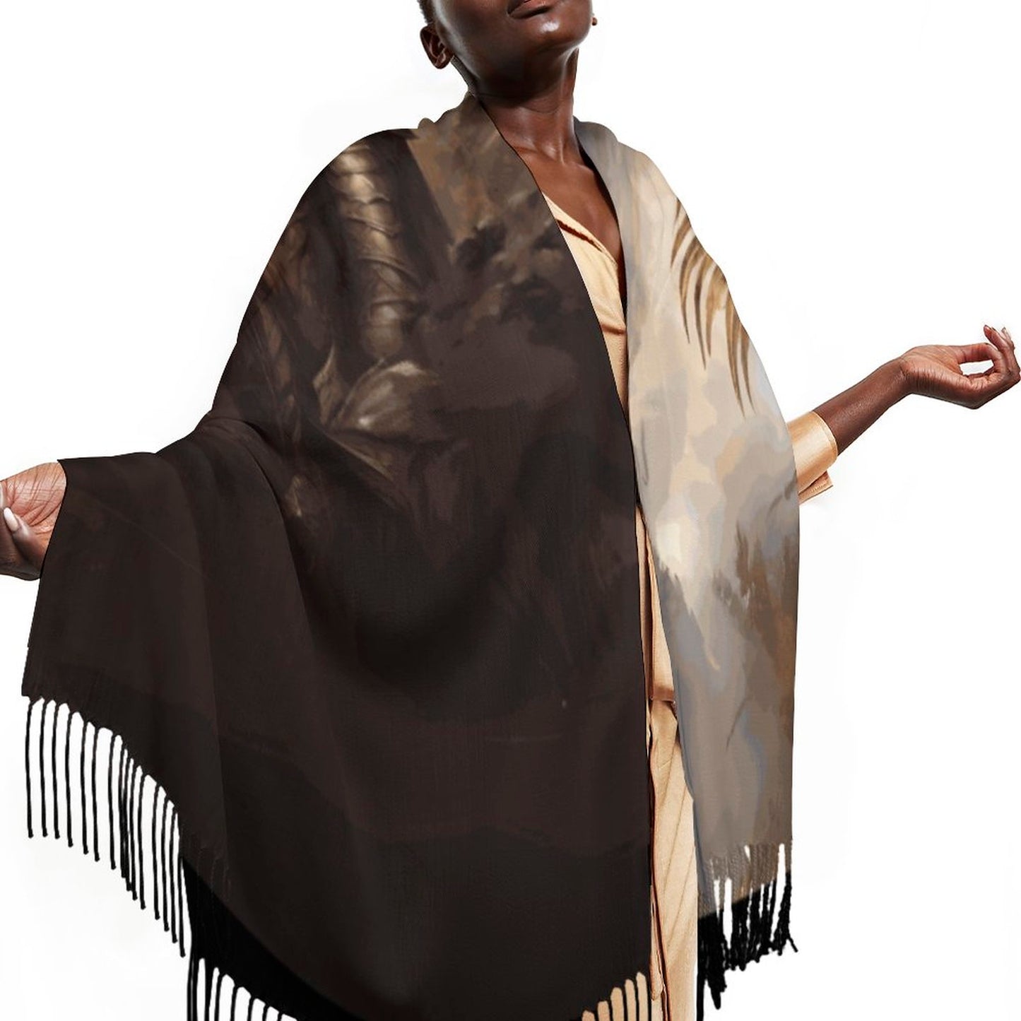Elden Queen Tassel Scarf, Witchcore Fantasy Gamer Scarf