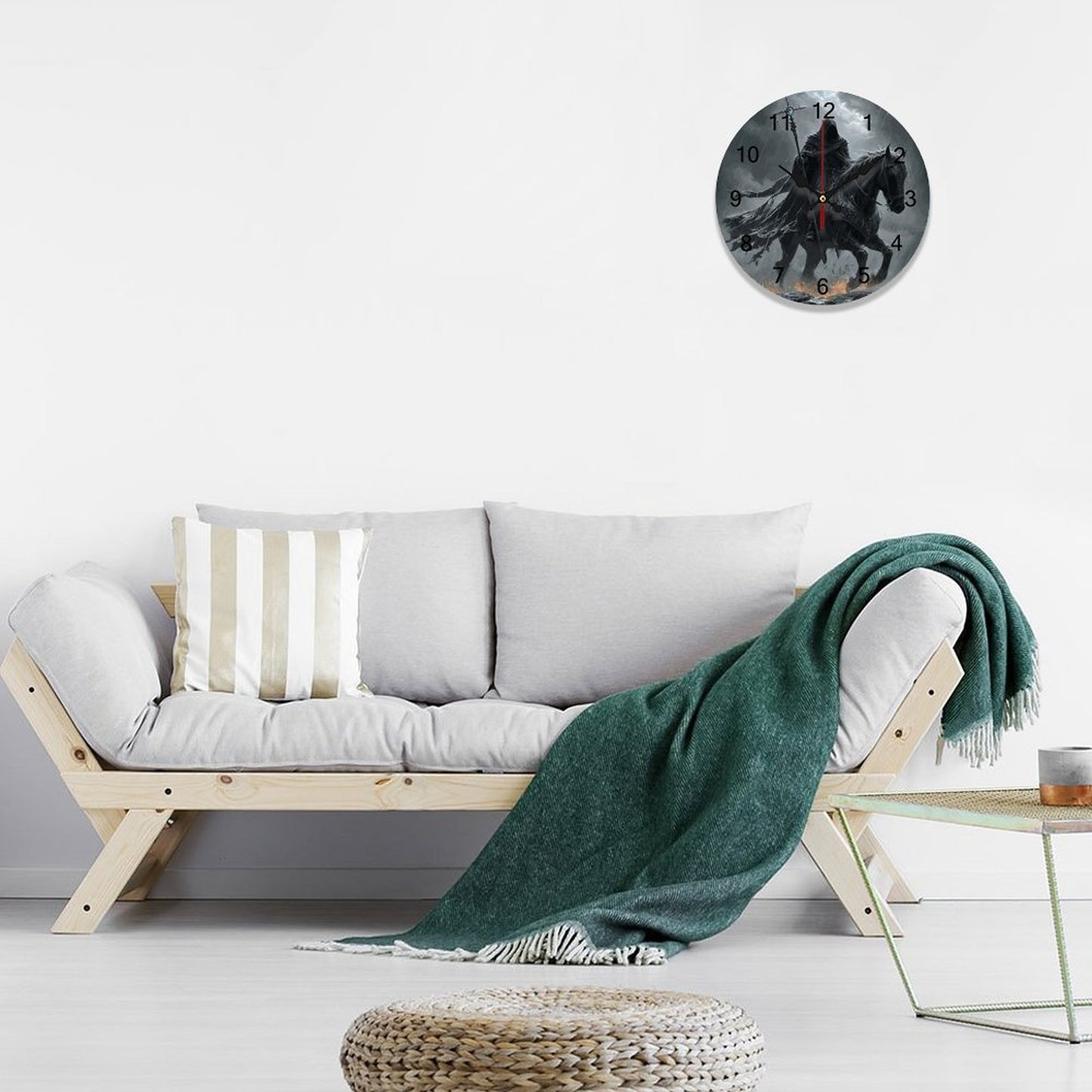 Elden Ring Inspired Wooden Wall Clock: Dragonborn Gamer Decor