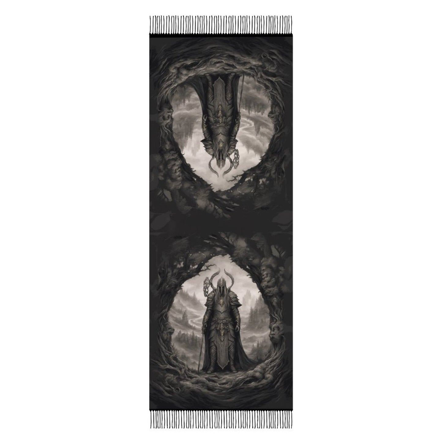 Elden Ring Warrior King Tassel Scarf, Fantasy Gamer Scarf