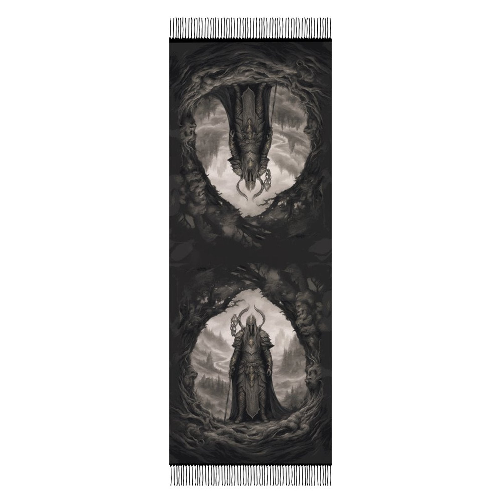 Elden Ring Warrior King Tassel Scarf, Fantasy Gamer Scarf