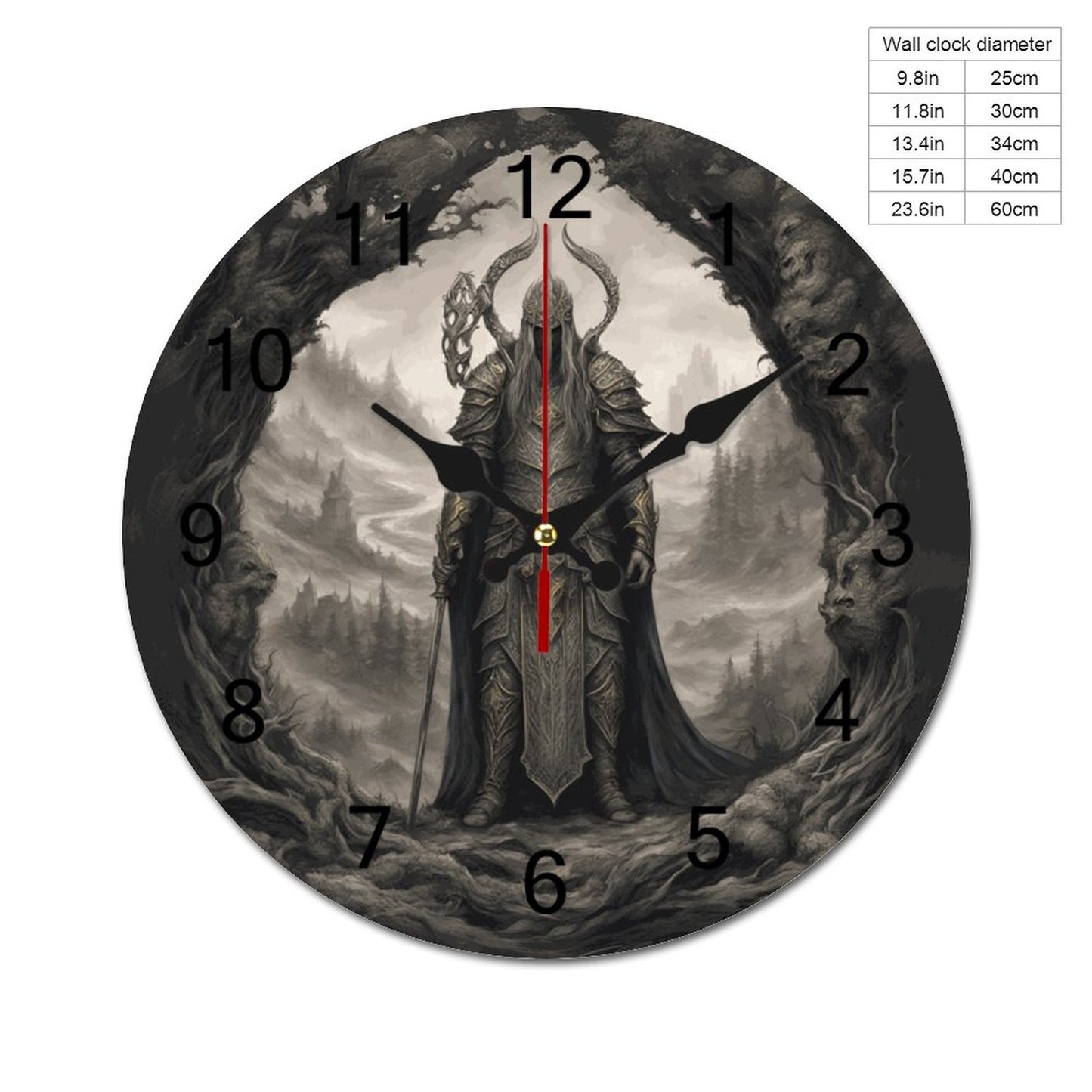 Elden Ring Warrior King Wooden Wall Clock: Gamer Home Decor