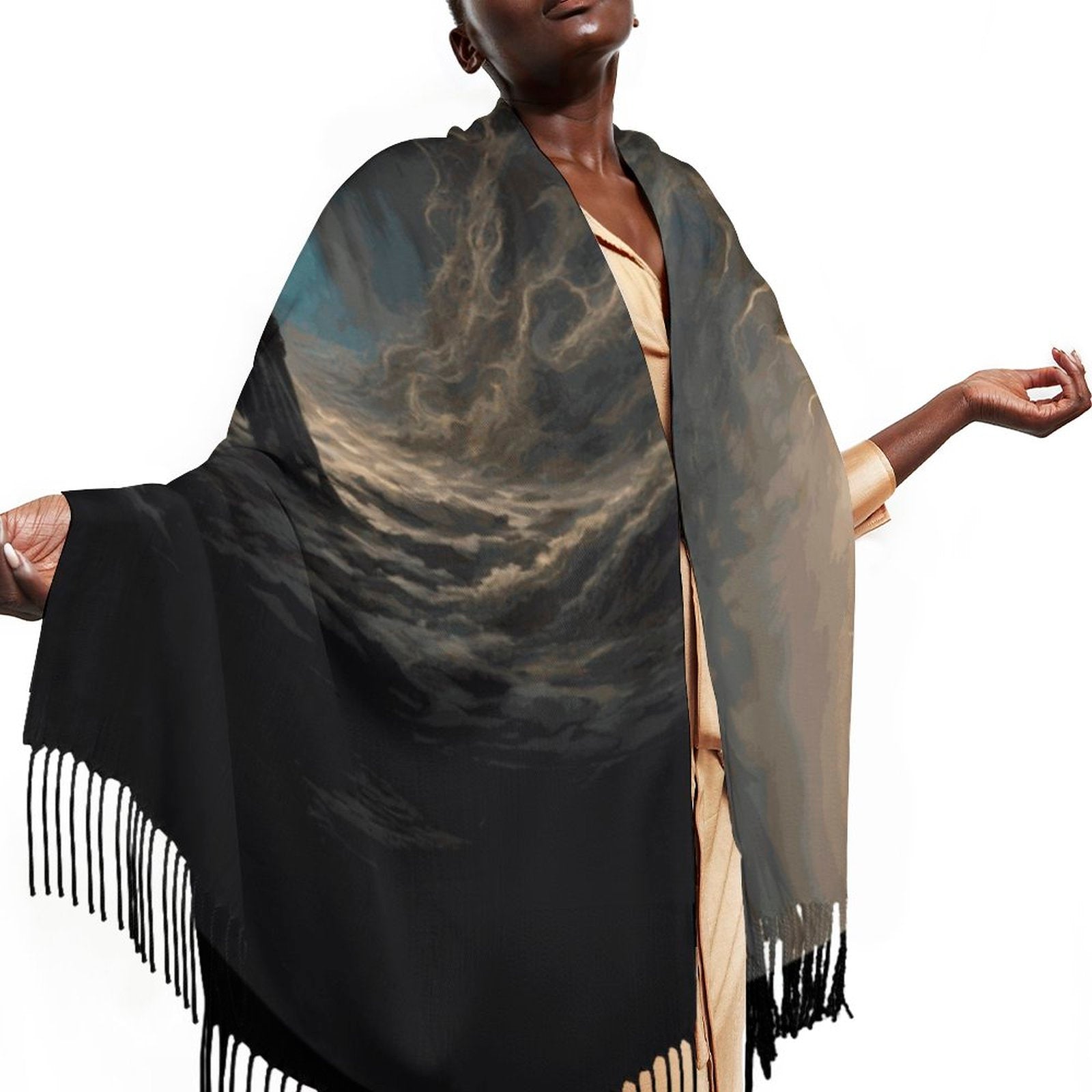 Elden Ring Warrior Tassel Scarf, Witchcore Fantasy Gamer Scarf