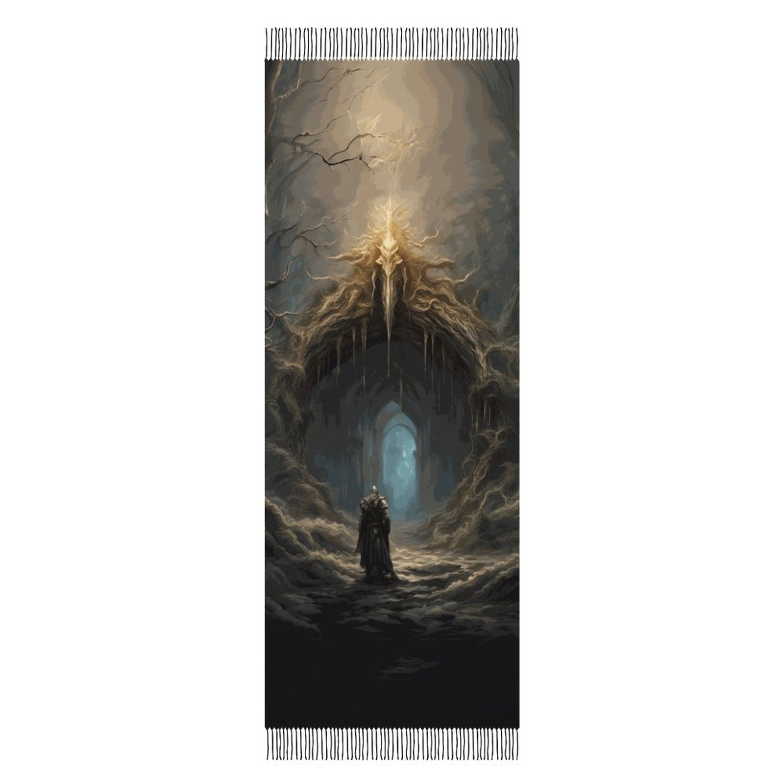 Elden Ring Warrior Tassel Scarf, Witchcore Fantasy Gamer Scarf