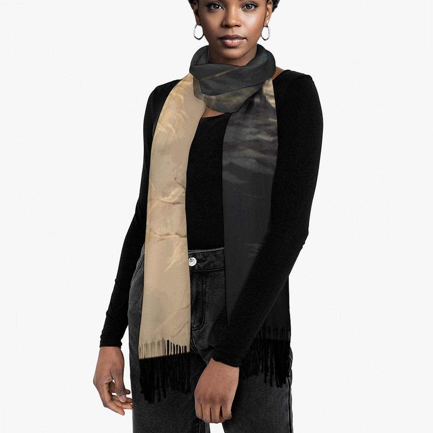 Elden Ring Warrior Tassel Scarf, Witchcore Fantasy Gamer Scarf