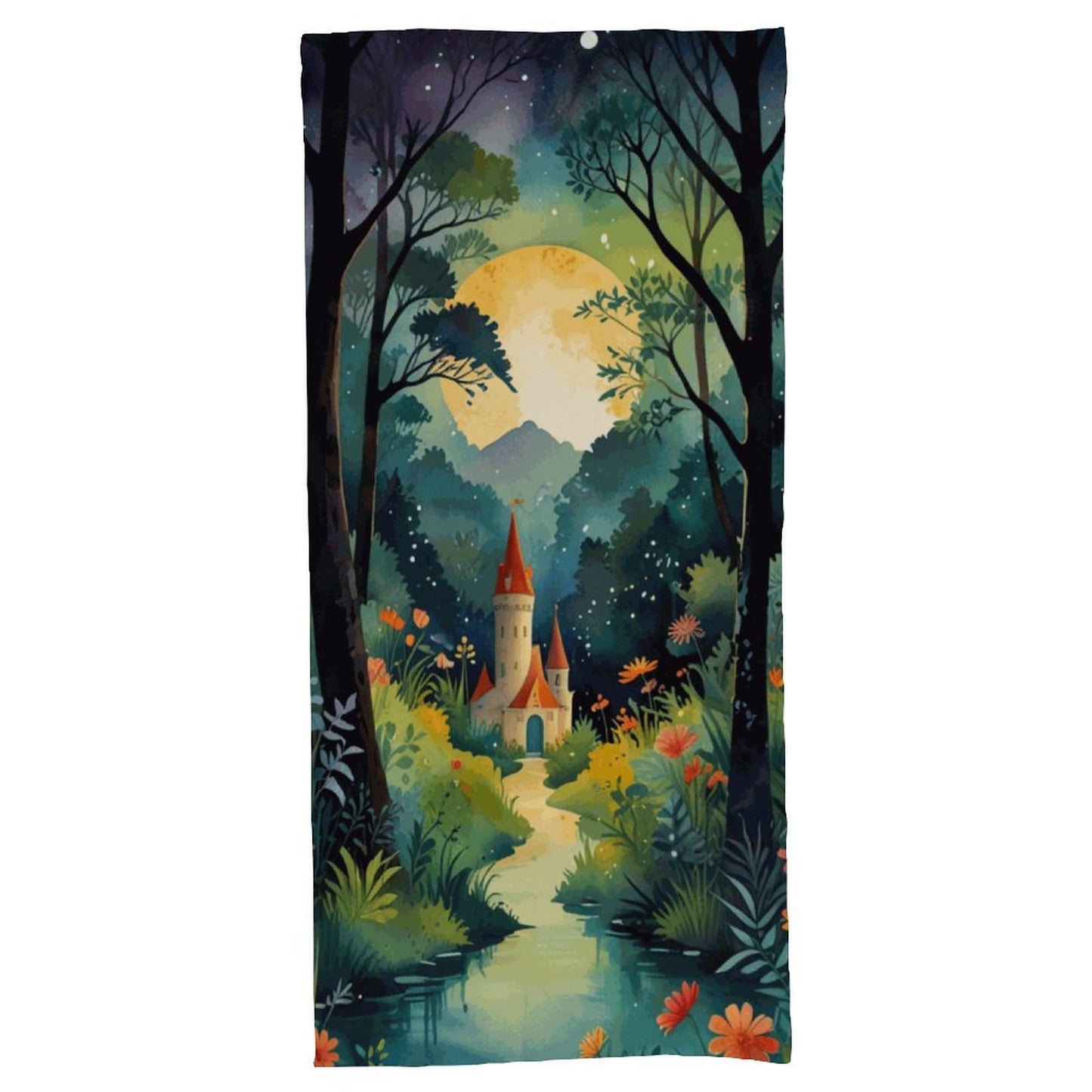 Fairytale Castle Bath Towel, Princess Bath Towel
