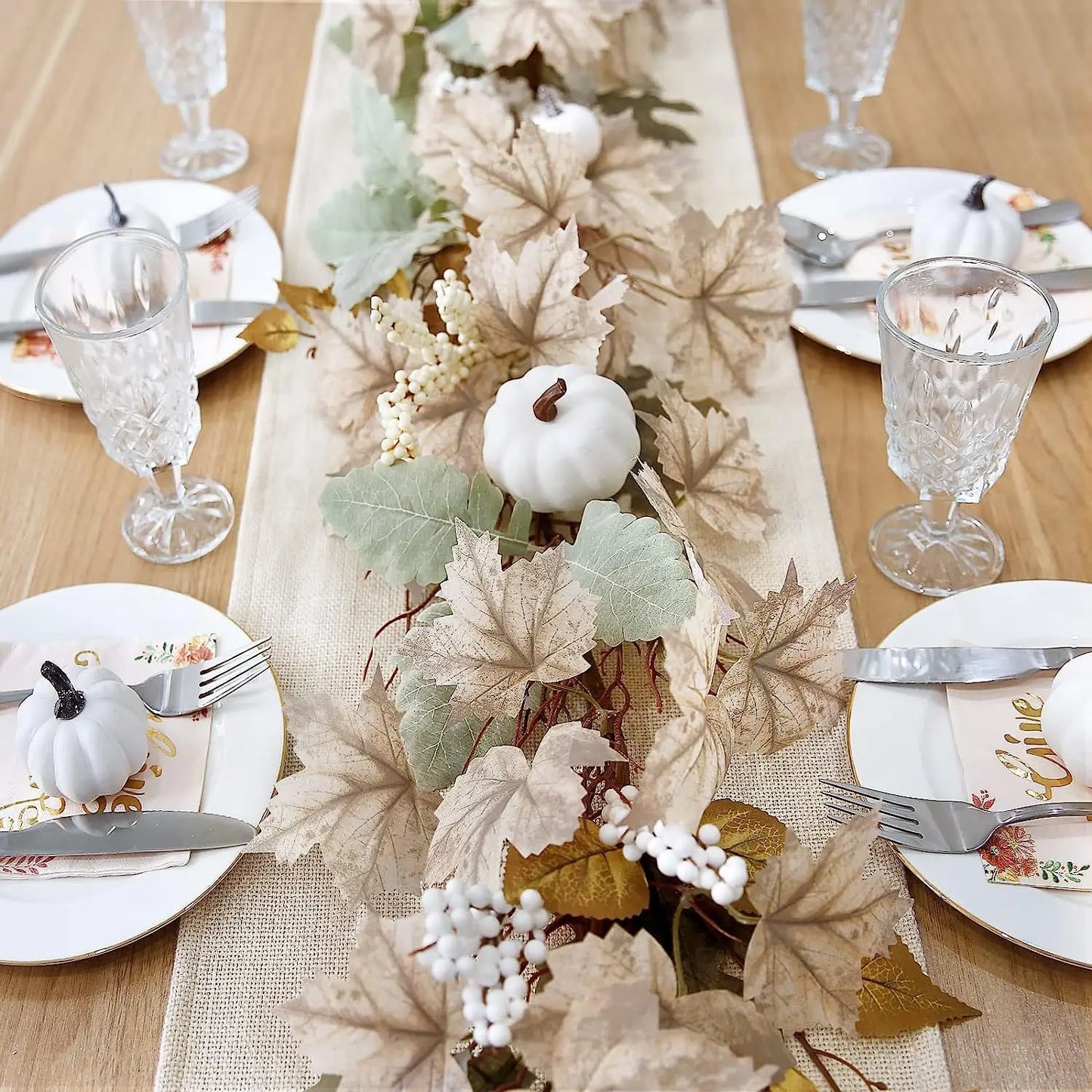 The Witchy Gypsy Fall white pumpkin garland