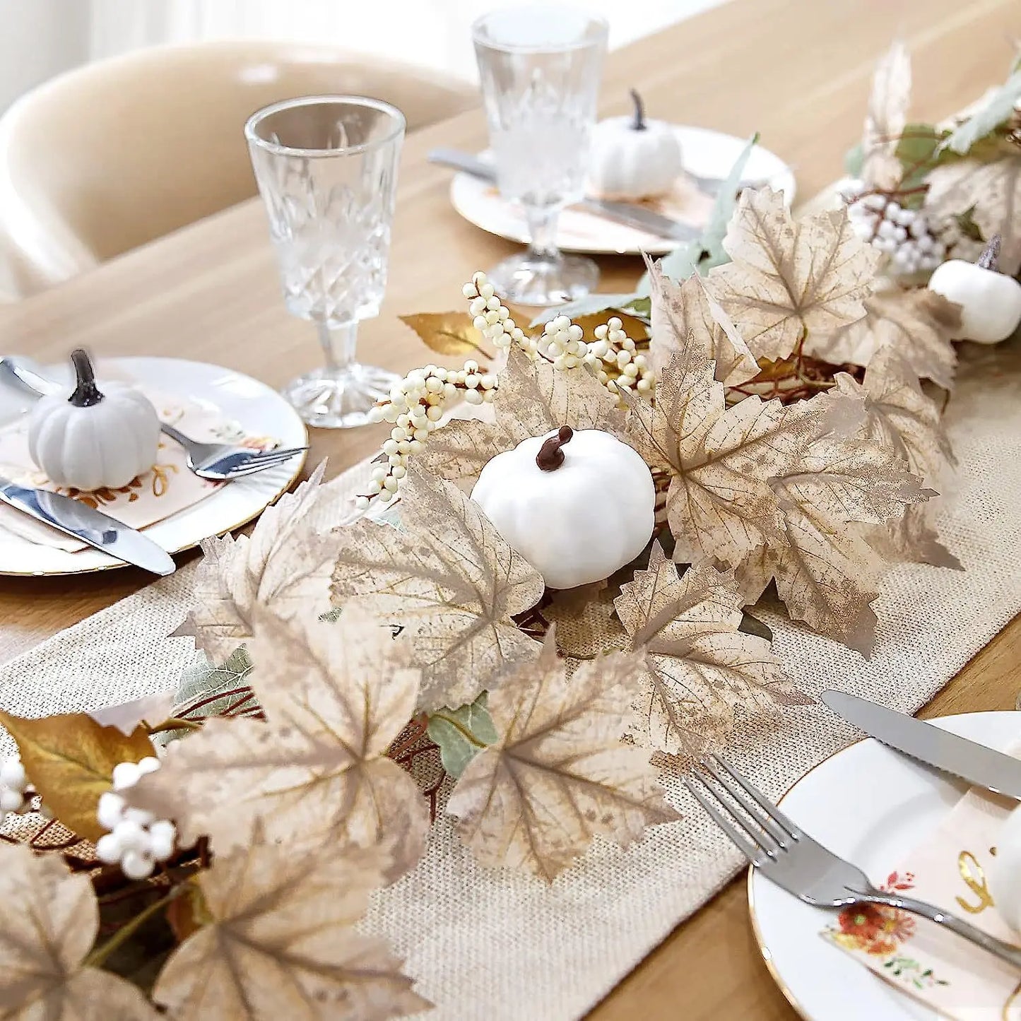 The Witchy Gypsy Fall white pumpkin garland