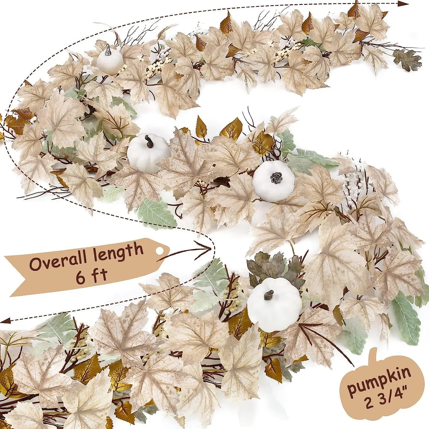 The Witchy Gypsy Fall white pumpkin garland