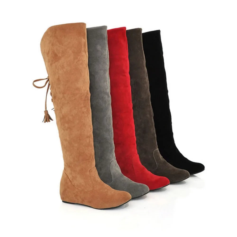 The Witchy Gypsy Feux Leather Thigh High Boots
