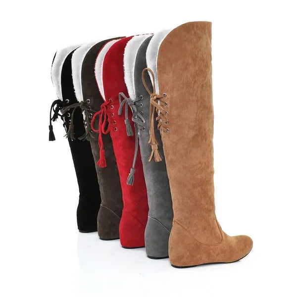 The Witchy Gypsy Feux Leather Thigh High Boots