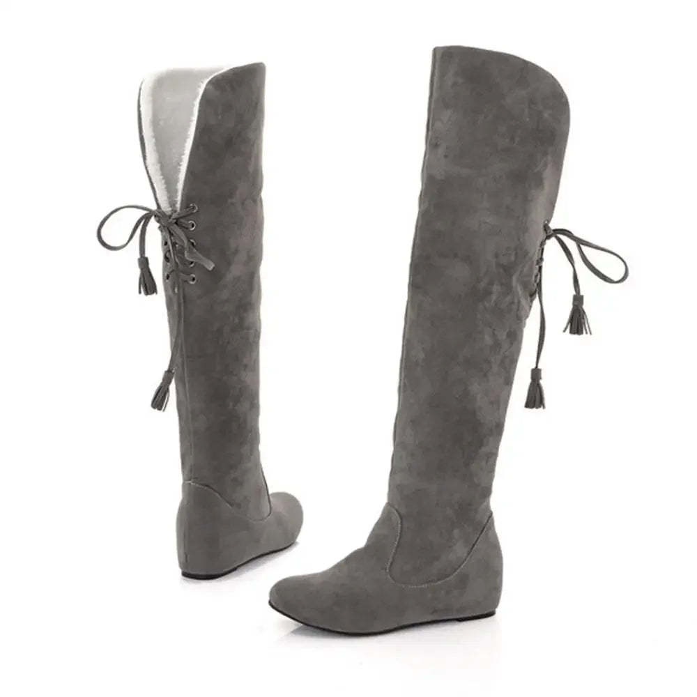 The Witchy Gypsy Feux Leather Thigh High Boots