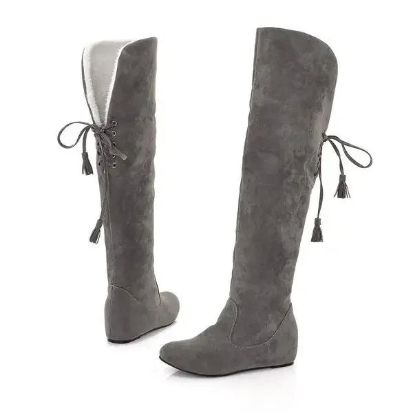 The Witchy Gypsy Feux Leather Thigh High Boots