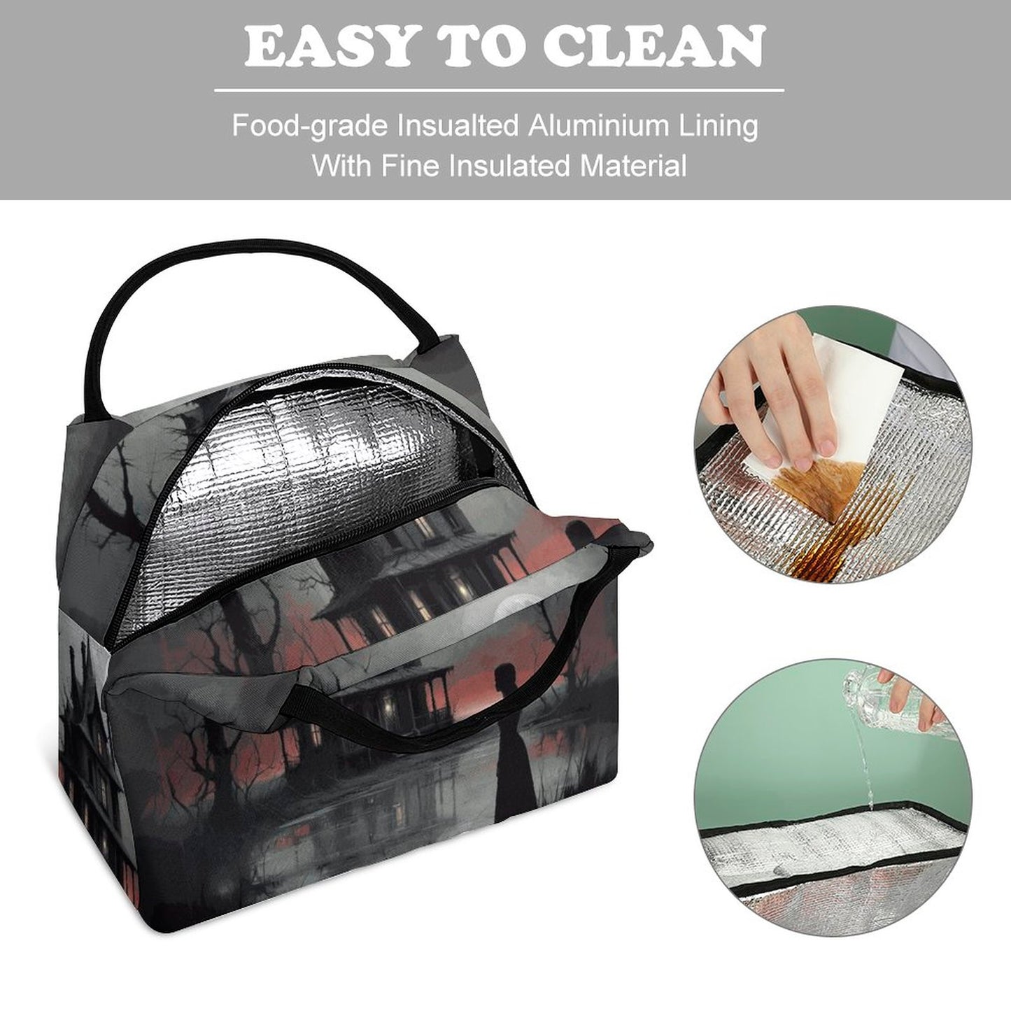 Haunted Castle Lunch Bag, Witchy Lunch Bag, Gothic Lunch Bag