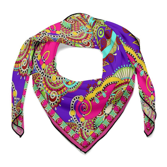Hot Pink Women's Bohemian Scarf, a fabulous explosion of multicolored fun pattern!