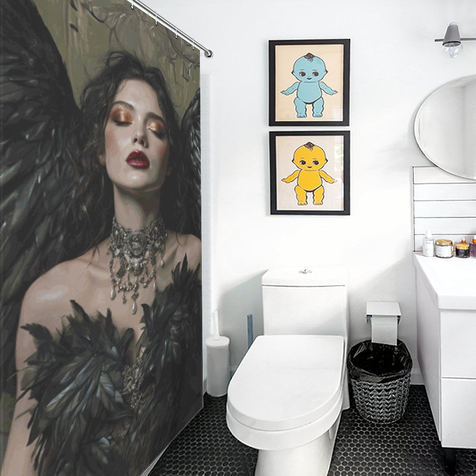 Lilith Shower Curtain-Jewish Goddess of Darkness