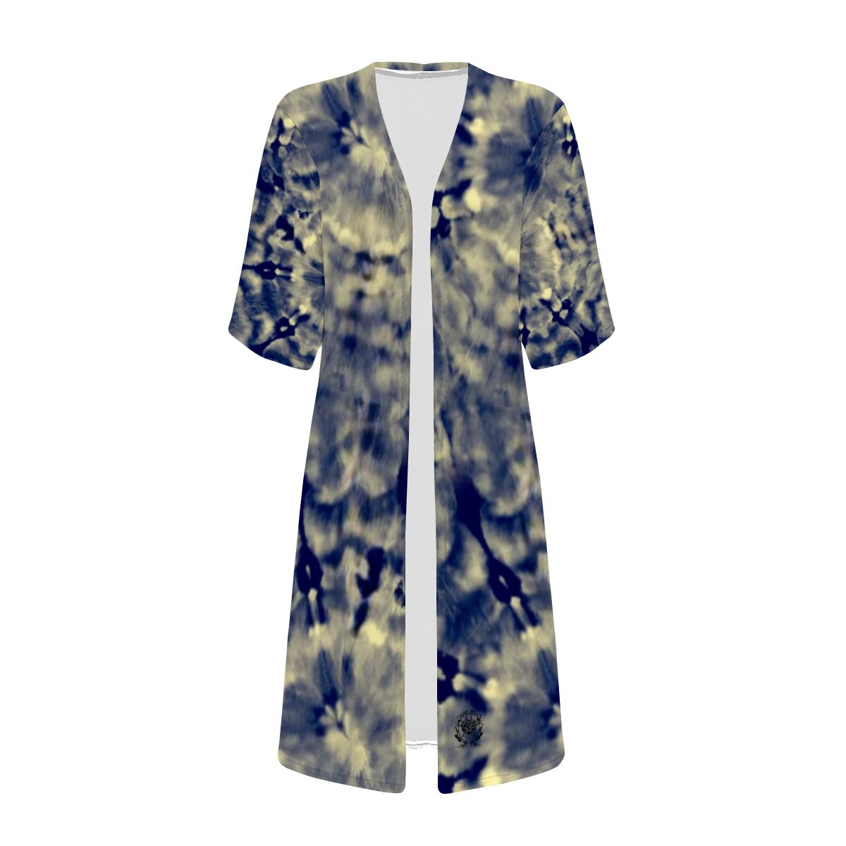 Navy Tie-Dye Cape: Bohemian Festival Wrap