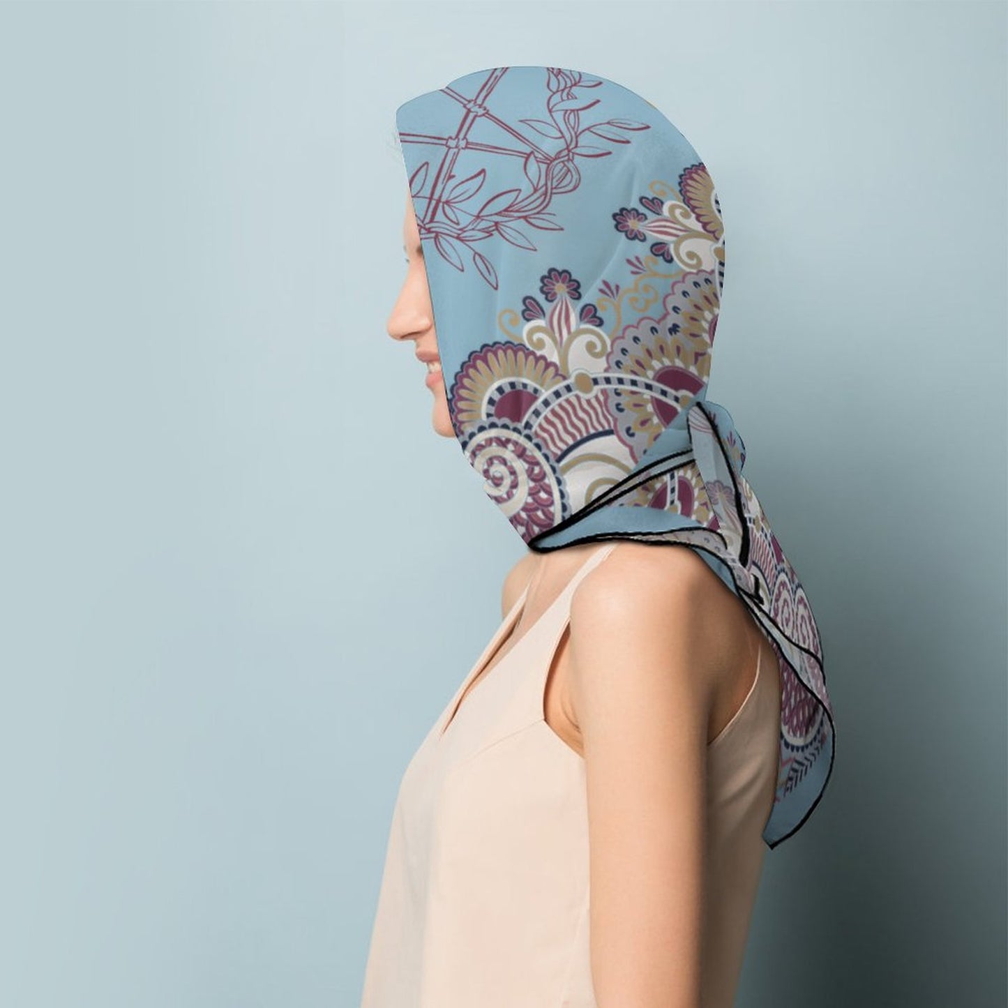 Pagan Paisley Women's Scarf, Witch Headscarf/Silky Bandana/Neckerchief