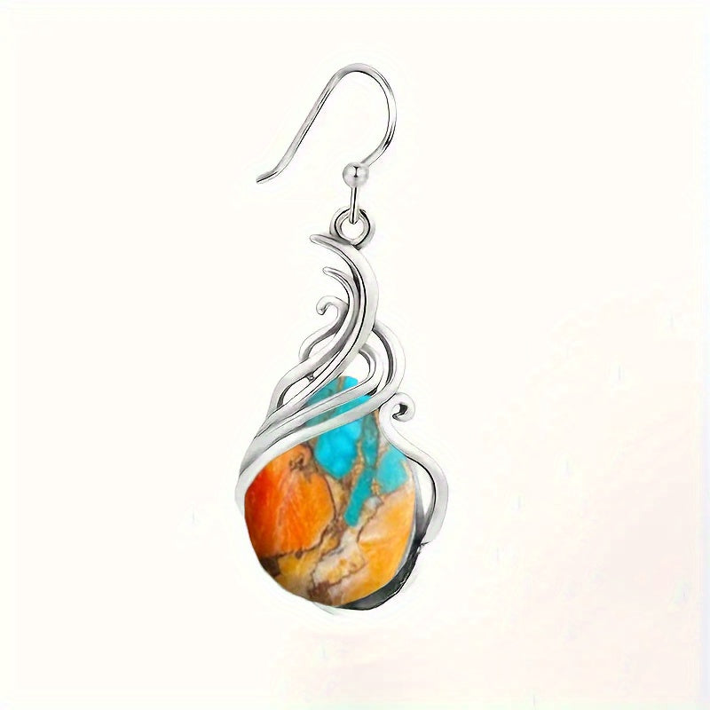 The Witchy Gypsy Turquoise Scroll Earrings