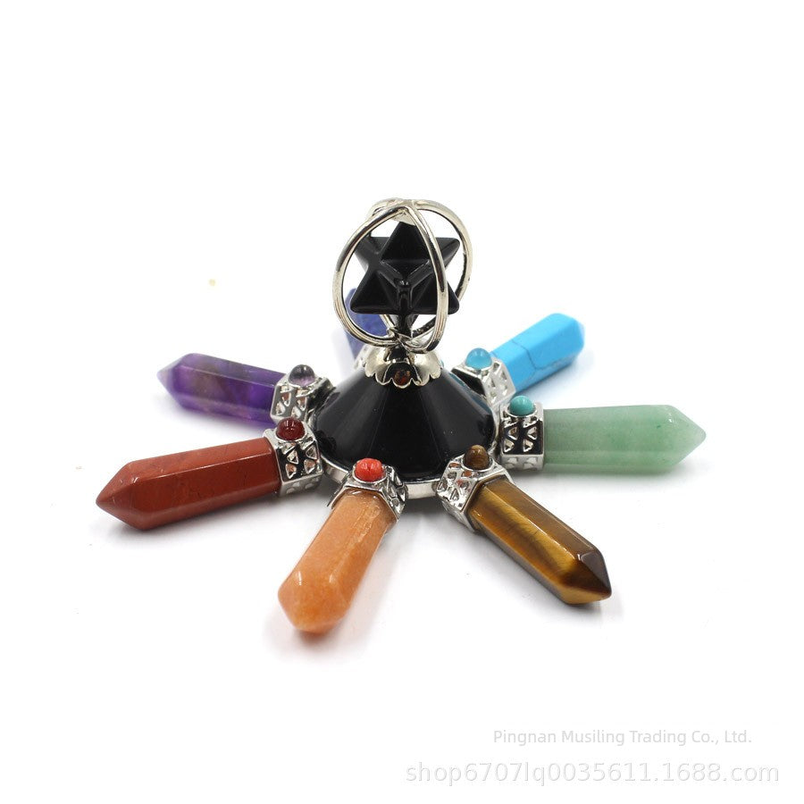 7 Stone Crystal Generator, Chakra Stones, Reiki Accessories- The Witchy Gypsy