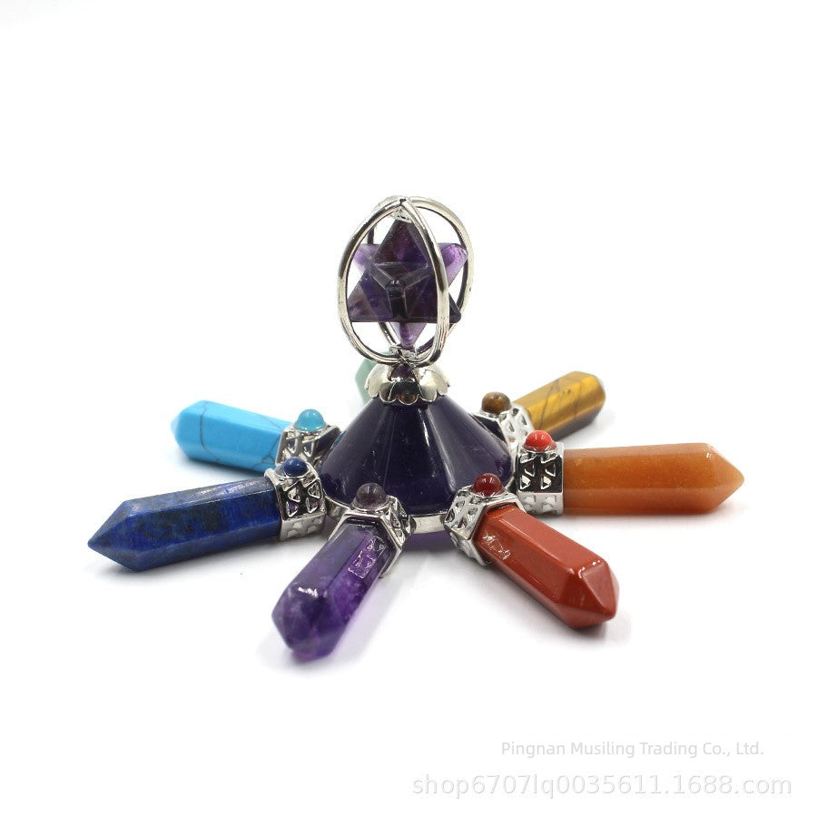 7 Stone Crystal Generator, Chakra Stones, Reiki Accessories - The Witchy Gypsy