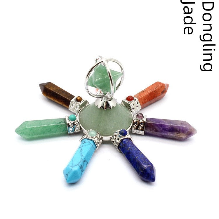 7 Stone Crystal Generator, Chakra Stones, Reiki Accessories- The Witchy Gypsy