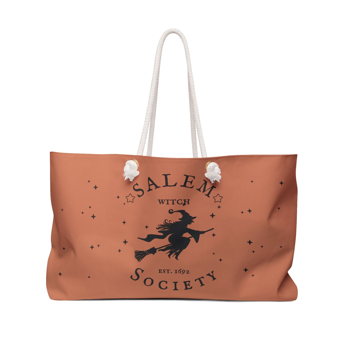 Tote bag with 'Salem Witch Society' design on a white background