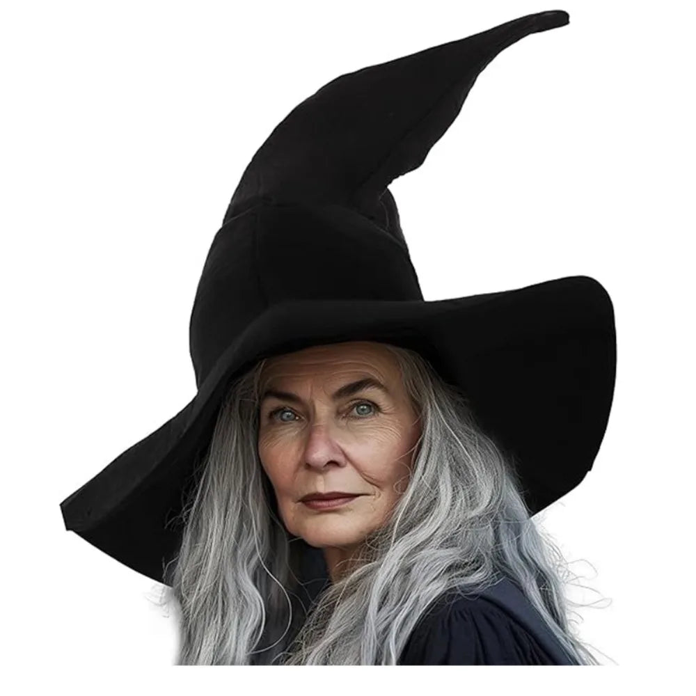 Vintage Halloween Woman Witch Hat, Costume Wool Knit Witch Hat