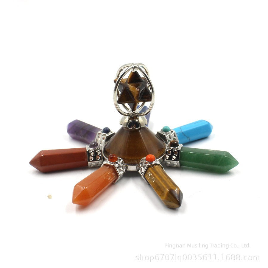 7 Stone Crystal Generator, Chakra Stones, Reiki Accessories - The Witchy Gypsy