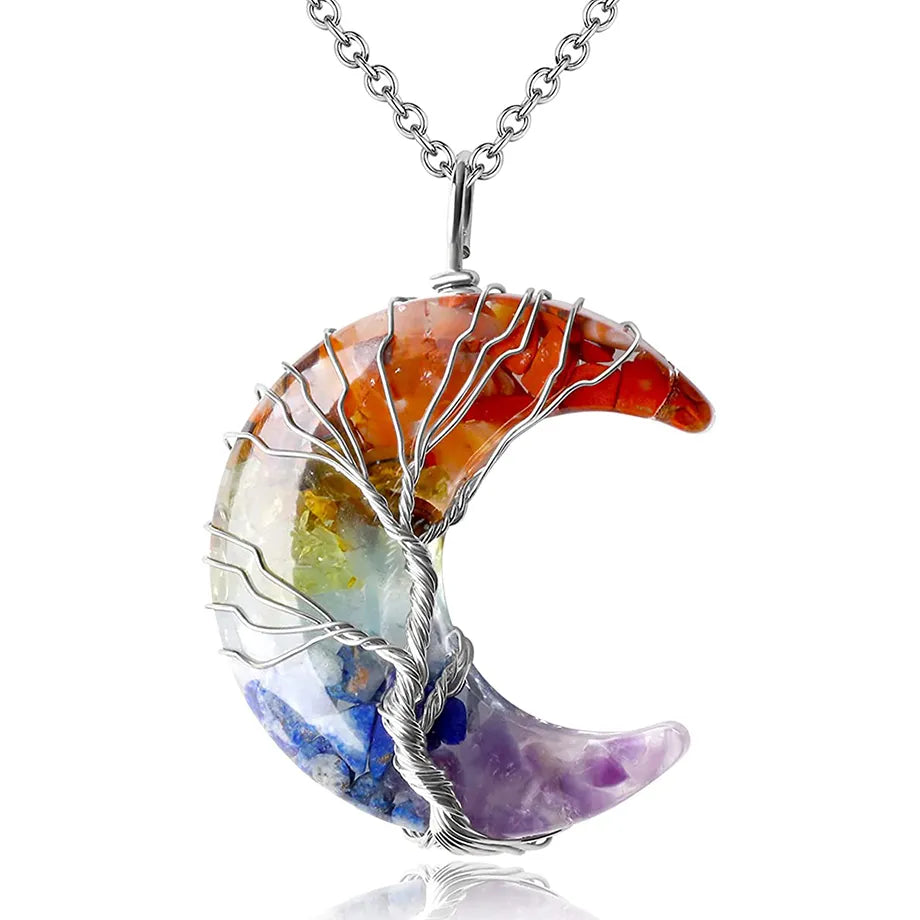 7 Chakras Tree of Life Necklace - The Witchy Gypsy