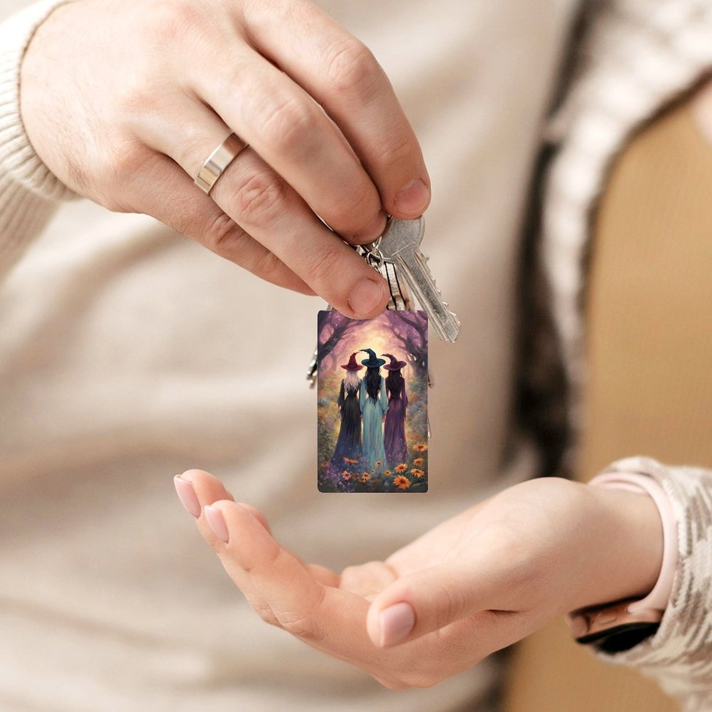 Sisterhood of the Witches Acrylic Keychain, Pagan gift