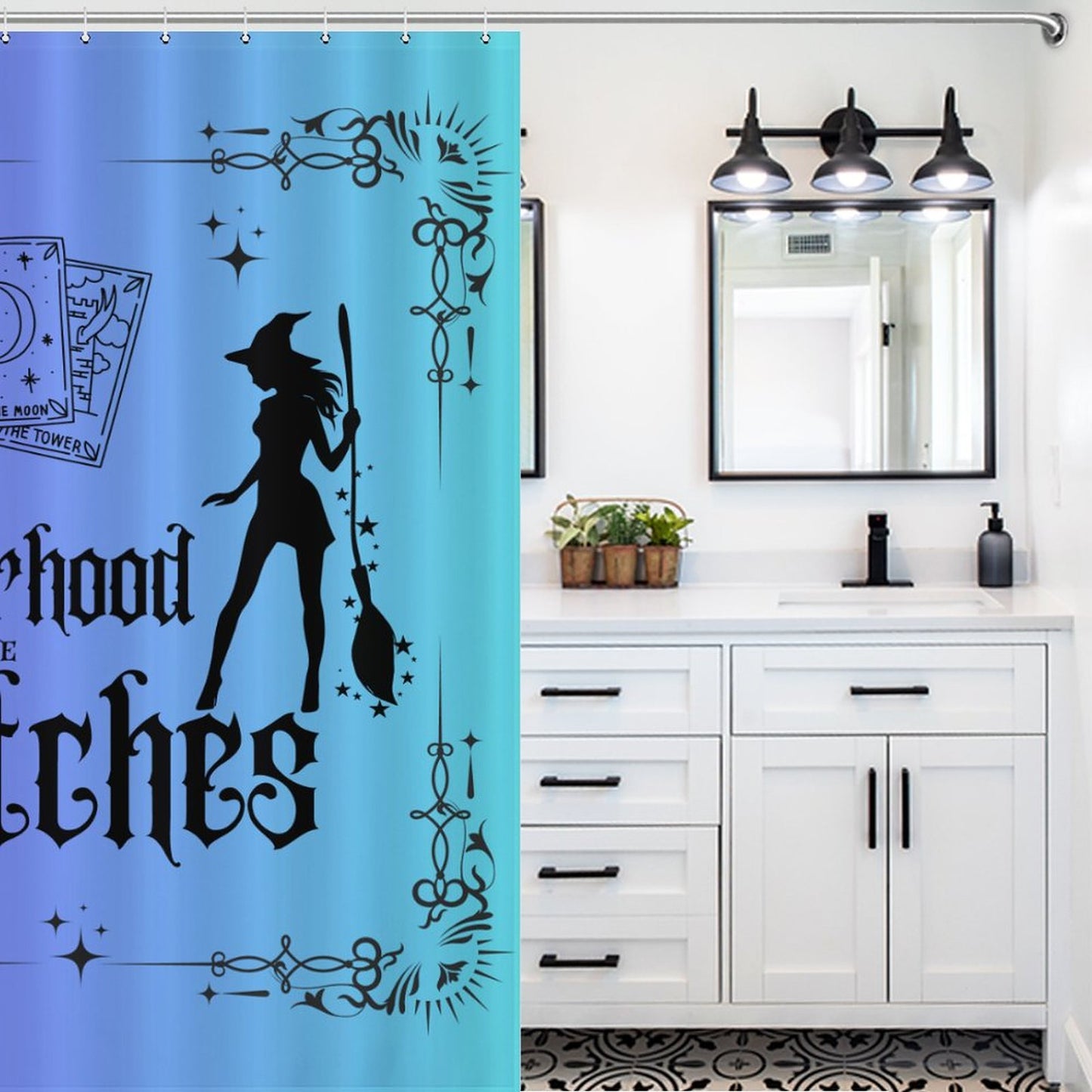 Sisterhood of the Witches Shower Curtain-Witchcore folklore merch