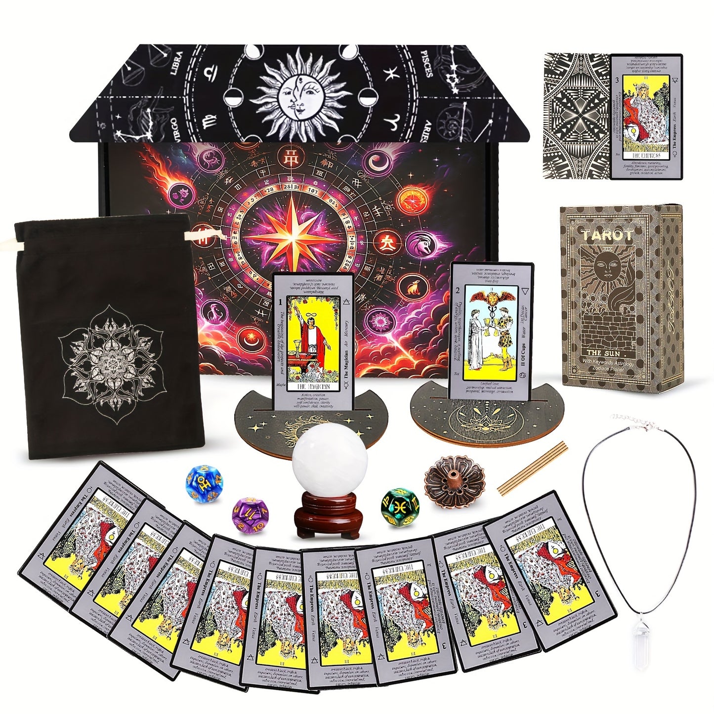 Tarot Cards Deck Gift Set, Tarot Deck Fortune Telling Game