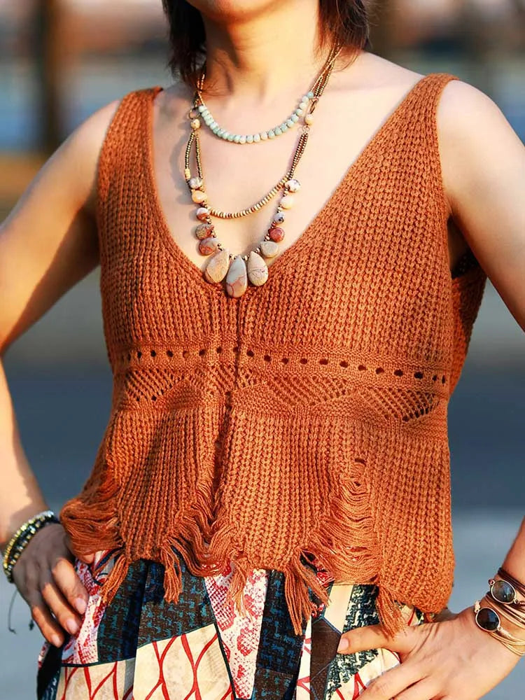 Teardrop Natural Stone Statement Layered Necklace, Natural Stone Boho Seed Bead Necklace