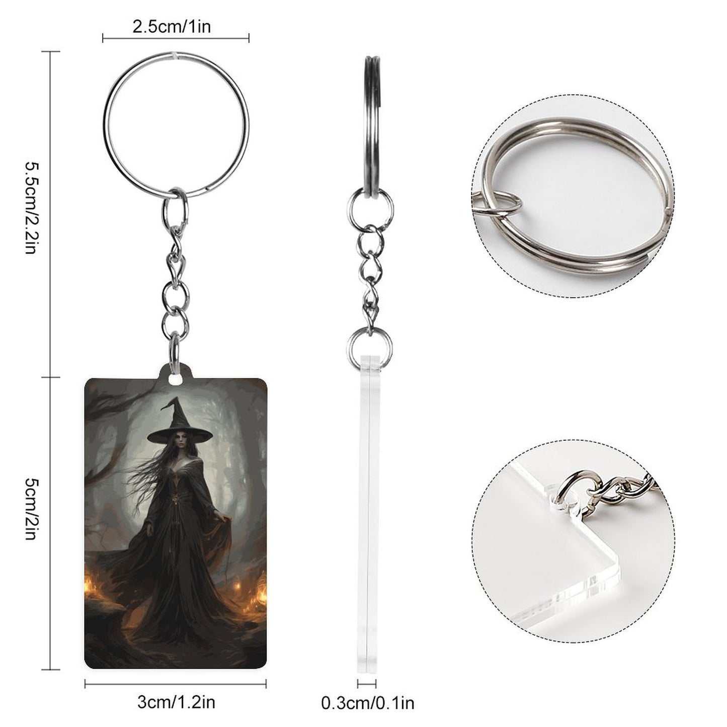The Witch Acrylic Keychain, Witchy gifts, practical magic