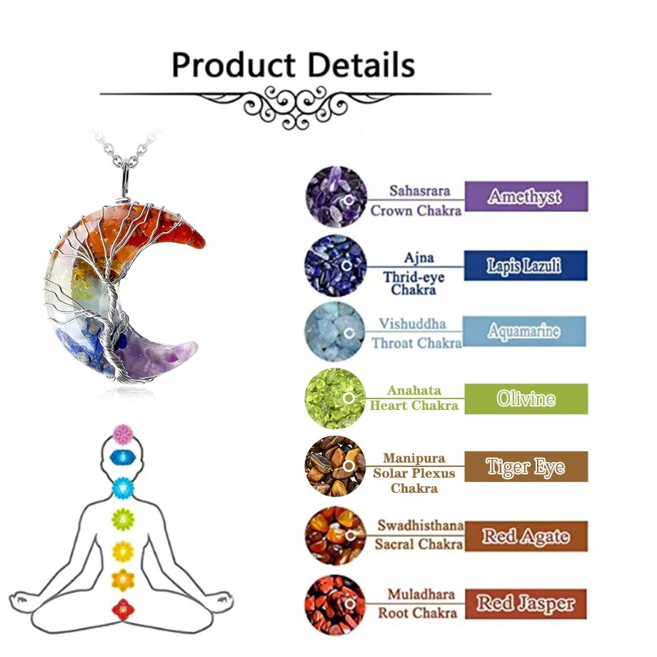 7 Chakras Tree of Life Necklace - The Witchy Gypsy