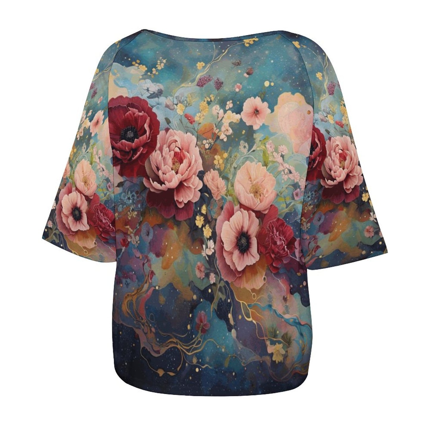 Vintage Roses Shirt, Victorian Roses Women’s Off the Shoulder Half-Sleeve T-shirt